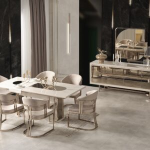 modern European dining table set with chairs luxury furniture USA