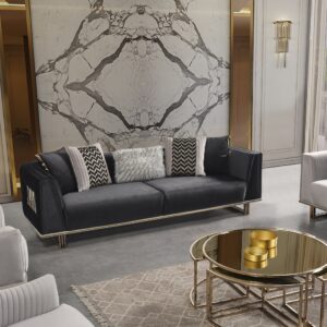 modern European sofa set Berlin with armchairs luxury design