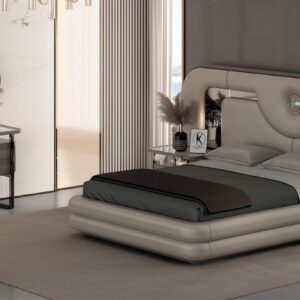 luxury European bedroom set Pasifik modern bed wardrobe dresser Chicago showroom